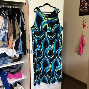 5/25🔥 Plus size Patterned midi dress